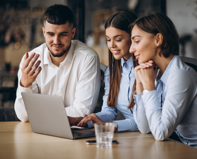 colleagues discussing together